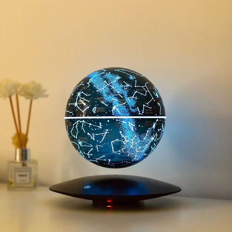 Levitating Lamp Magnetic Levitation Globe LED Earth Floating Rotating Globe Bedside Novelty Christmas Gifts Galactic Starry Sky