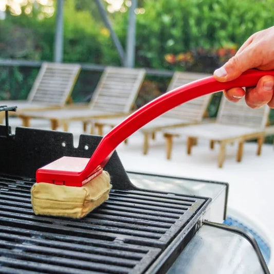 Barbecue Cleaning Brush BBQ Cleaner with Replaceable Cleaning Head Bristle BBQ Cleaning Brushes Durable Cooking Tool Outdoor